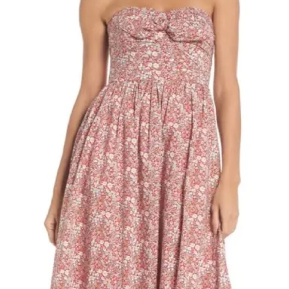 J Crew liberty of London strapless dress